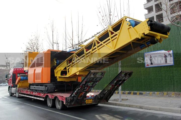 顛覆傳統(tǒng)裝車方式，山美履帶式取料機助您實現(xiàn)降本增效、節(jié)能減排！